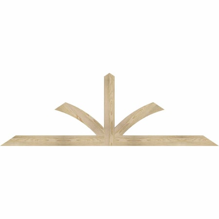 Ekena Millwork Richland Rough Sawn Timber Gable Bracket, Douglas Fir, 84"W x 28"H x 2"D x 4"F, 8/12 Pitch GBW084X28X0204RIC00RDF